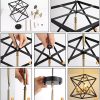 wowow geometric industrial pendant metal square wide hanging light fixtures