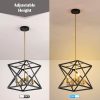 wowow geometric industrial pendant metal square wide hanging light fixtures