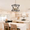 wowow geometric industrial pendant metal square wide hanging light fixtures