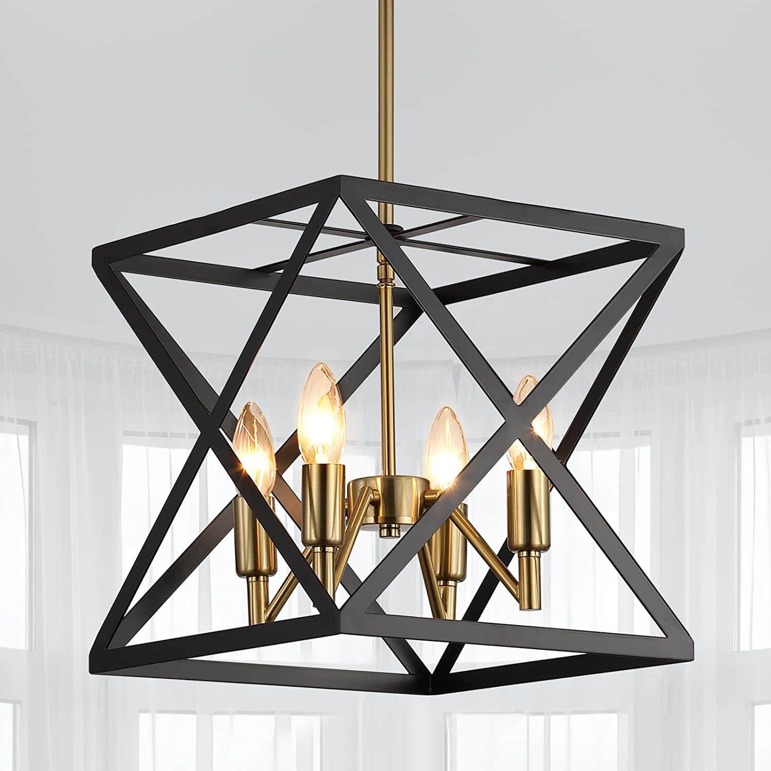 wowow geometric lantern chandelier