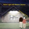 wowow 3 adjustable head ip65 waterproof outdoor solar motion sensor flood lights