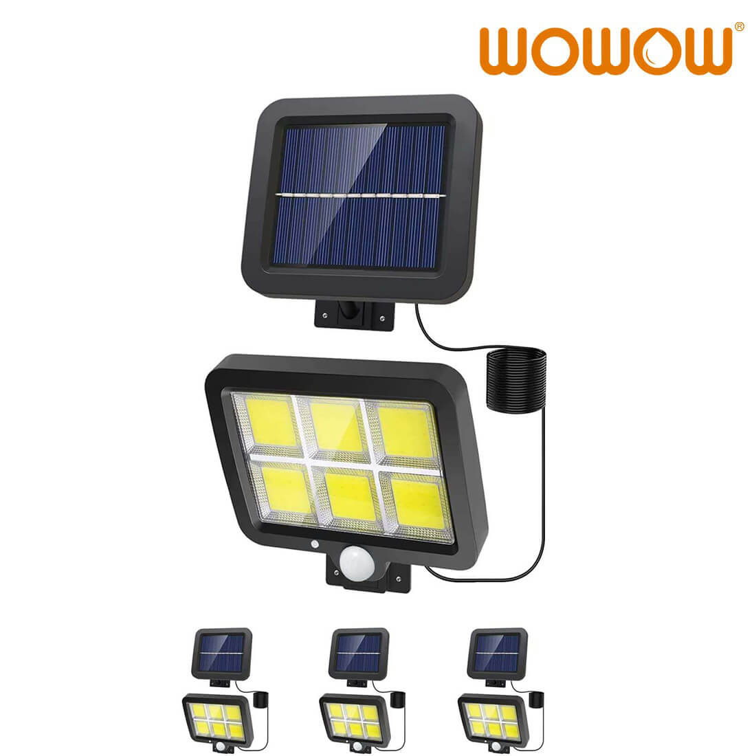wowow ip65 waterproof solar security light with motion sensor