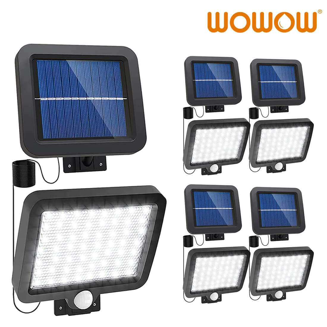 wowow ip65 waterproof wall mount solar security light with motion sensor