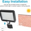 wowow ip65 waterproof wall mount solar security light with motion sensor