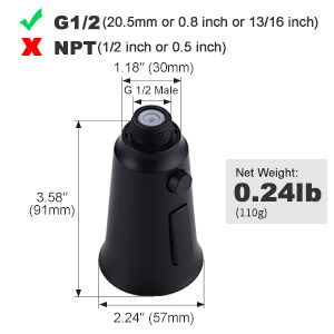 WOWOW Matte Black Kitchen Faucet Spray Head Replacement 14 wowow matte black kitchen faucet spray head replacement