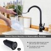 wowow matte black kitchen faucet spray head replacement