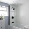 wowow matte black rain shower system with tub spout