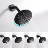 wowow matte black rain shower system with tub spout