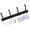 wowow matte black wall mounted heavy duty coat hooks