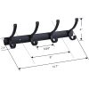 wowow matte black wall mounted heavy duty coat hooks