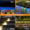 wowow waterproof color changing outdoor solar deck lights