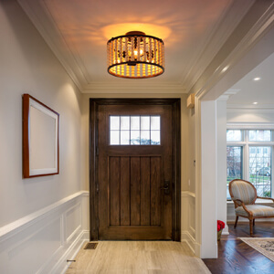 wowow wood beaded chandelier boho farmhouse