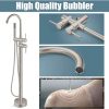 wowow brushed nickel freestanding tub filler with handheld shower mixer taps swivel spout