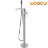 wowow chrome freestanding bathtub faucet tub filler with hand shower