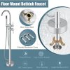 wowow chrome freestanding tub filler with handheld shower mixer taps swivel spout