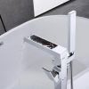 wowow chrome single handle waterfall freestanding bathtub filler with hand shower