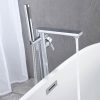 wowow floor mount brass chrome freestanding bathtub faucet tub filler with hand shower