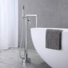 wowow floor mount brass chrome freestanding bathtub faucet tub filler with hand shower