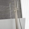 wowow high arc brushed nickel freestanding tub filler faucet with hand shower