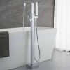 wowow high arc chrome freestanding tub filler faucet with hand shower