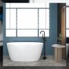 wowow matte black freestanding tub filler with handheld shower mixer taps swivel spout