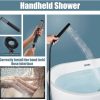 wowow matte black freestanding tub filler with handheld shower mixer taps swivel spout