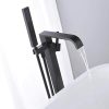 wowow oil rubbed bronze floor mount freestanding tub faucet with hand shower