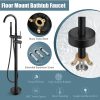 wowow oil rubbed bronze freestanding tub filler with handheld shower mixer taps swivel spout