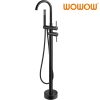 wowow oil rubbed bronze freestanding tub filler with handheld shower mixer taps swivel spout