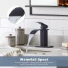 wowow oil rubbed bronze waterfall bathroom sink faucet for 1 or 3 hole