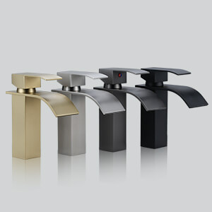 wowow single handle matte black waterfall bathroom faucet