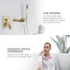 wowow wall mount brushed gold bathroom tub filler with handheld shower