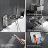 wowow wall mount brushed nickel bathroom tub filler with handheld shower