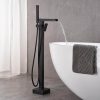 wowow waterfall oil rubbed bronze freestanding tub filler with hand shower