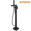 wowow waterfall oil rubbed bronze freestanding tub filler with hand shower