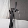 wowow waterfall oil rubbed bronze freestanding tub filler with hand shower