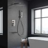 wowow brushed nickel luxury shower system with high pressure 10 rain shower head and handheld