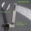 wowow brushed nickel luxury shower system with high pressure 10 rain shower head and handheld