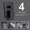 wowow matte black luxury shower system with high pressure 10 rain shower head and handheld