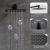 wowow matte black luxury shower system with high pressure 10 rain shower head and handheld