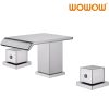 wowow morden brushed nickel waterfall 3 hole widespread bathroom sink aucet square handle