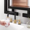 wowow black and gold widespread bathroom sink faucet