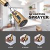 wowow high arc brushed gold pull down kitchen faucet