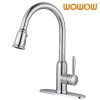 wowow high arc chrome kitchen faucet with pull down sprayer