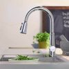 wowow single handle chrome pull down kitchen sink faucet