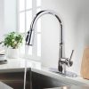 wowow single handle chrome pull down kitchen sink faucet