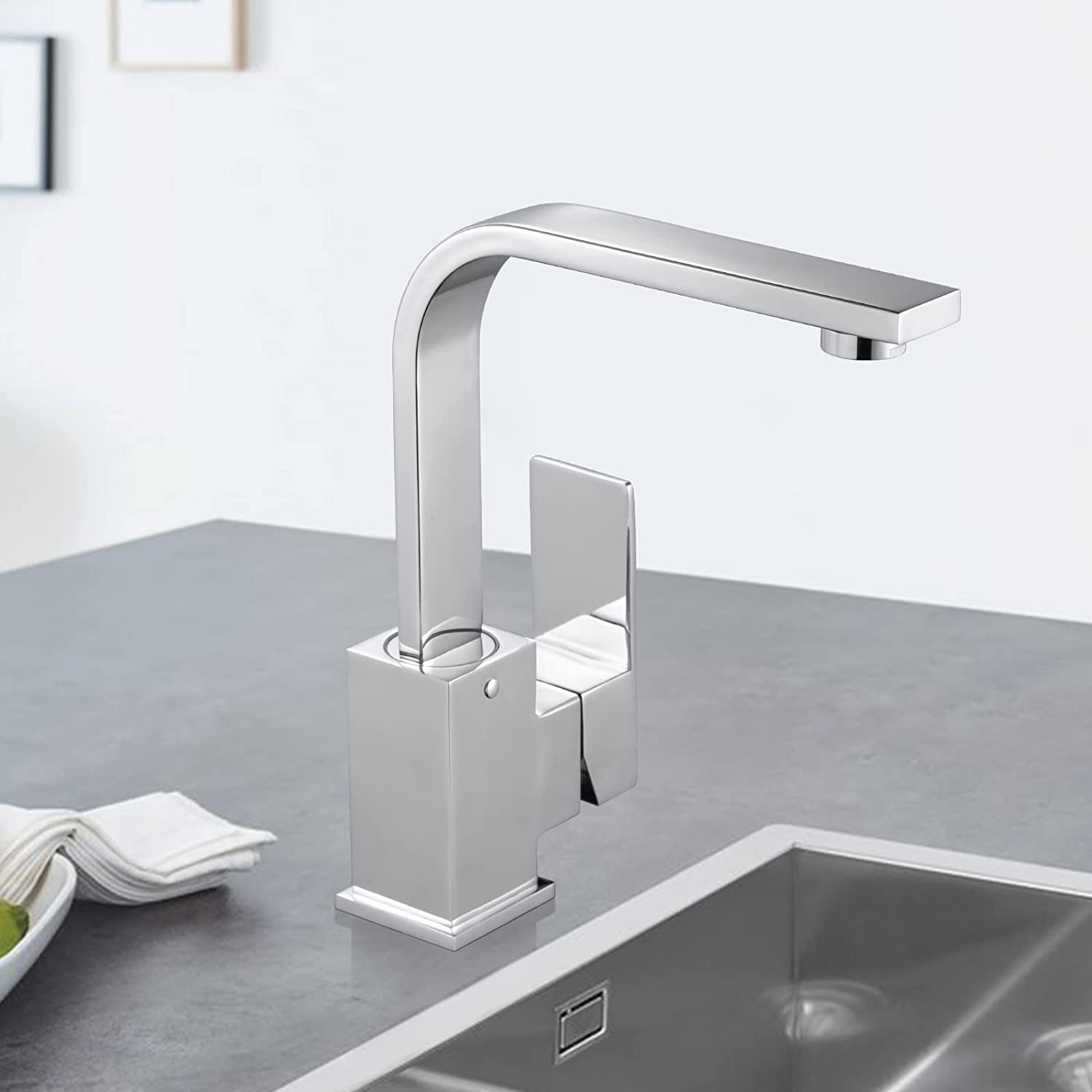 wowow single hole modern chrome bar sink faucet