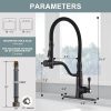 wowow oil rubbed bronze high arc single handle kitchen faucet with sprayer