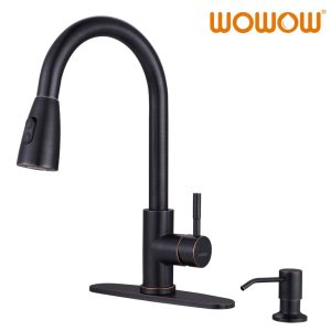 kitchen sink faucet with soap dispenser