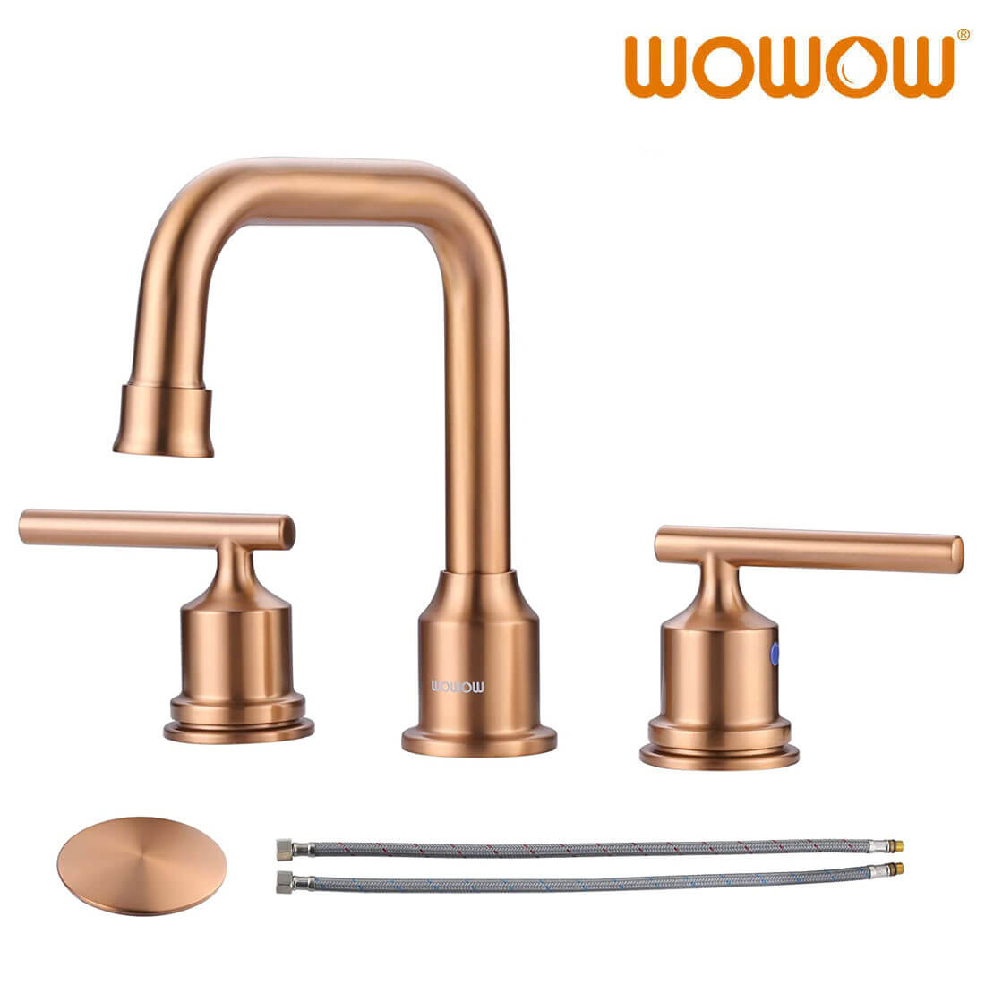 wowow 8 inch rose gold widespread bathroom faucet